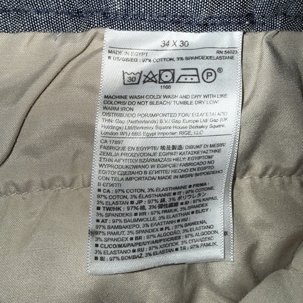Men's Banana Republic Fulton Skinny Chino Pants Beige Size 34x30 - Picture 4 of 6